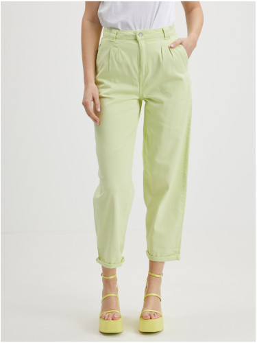 Light green wide trousers Noisy May Lou - Women's