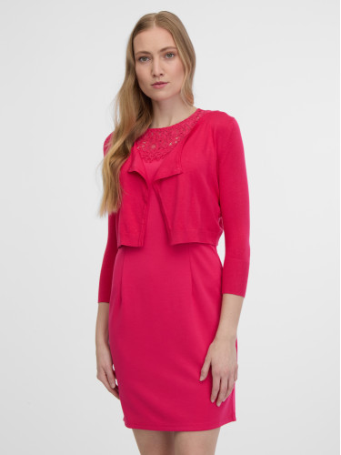 Orsay Dark Pink Women's Cropped Cardigan - Women's