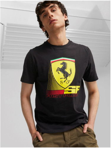 Black men's T-shirt Puma Ferrari Race