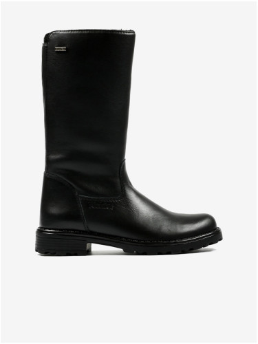 Black girls' leather boots by Richter