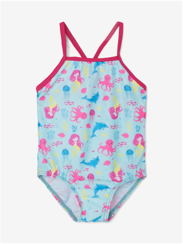 Light blue patterned girl's swimsuit name it Ziza - Girls