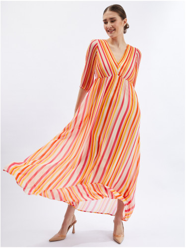 Orsay Pink & Orange Women's Striped Maxi Dress - Ladies