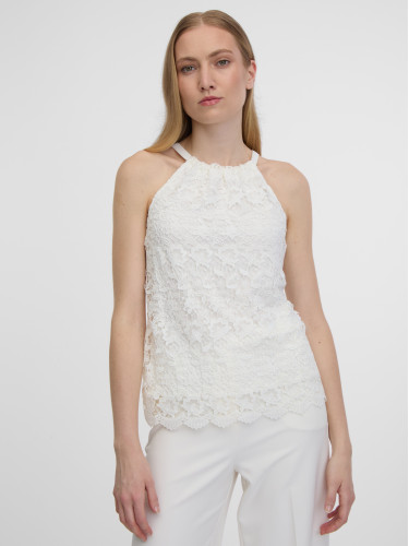 Orsay White Ladies Lace Top - Women