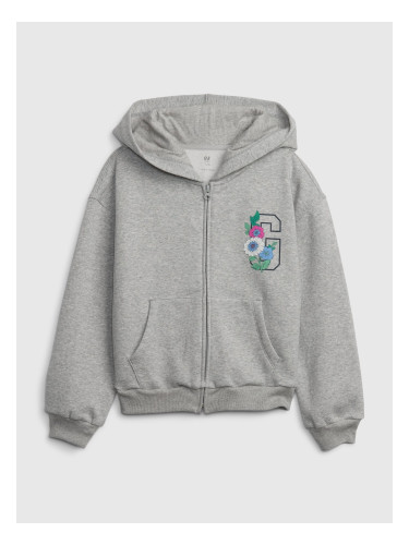 GAP Kids Sweatshirt with Floral Logo - Girls