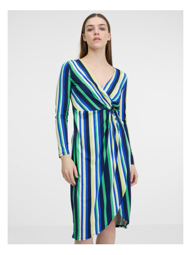 Orsay Green-Blue Ladies Striped Dress - Women