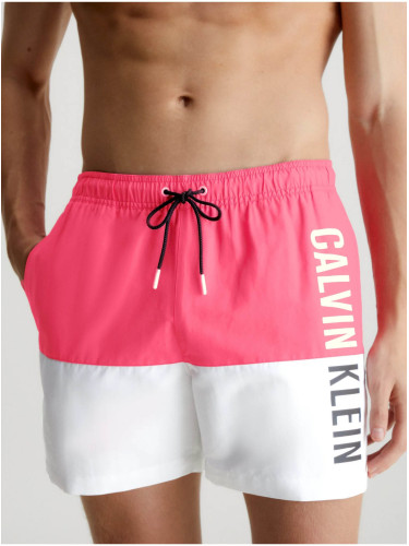 Calvin Klein Underwear Intense Power-Medium Draws Men's White & Pink Swimsuit - Men's