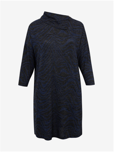 Dark blue brindle sweater dress Fransa - Women