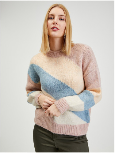 Blue-pink ladies striped sweater ORSAY - Women