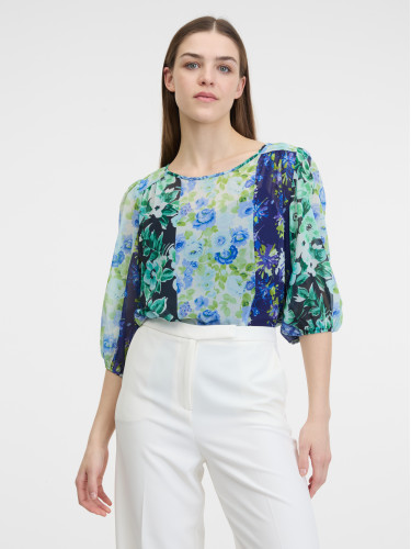 Orsay Blue Women's Floral Blouse - Women's
