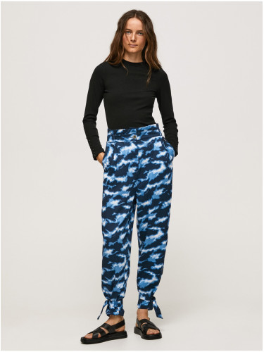 Dark blue Pepe Jeans Patterned Trousers - Ladies