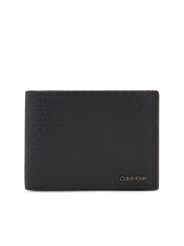 Мъжки портфейл Calvin Klein Minimalism Trifold 10Cc W/Coin K50K510902 Черен