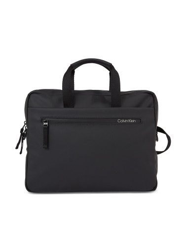 Чанта за лаптоп Calvin Klein Rubberized Slim Conv Laptop Bag K50K510796 Черен