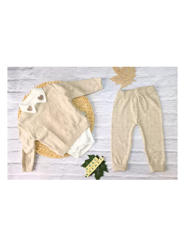 Плетен комплект за бебе момче Teddy Bear