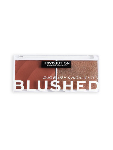 Revolution Relove Colour Play Blushed Duo Blush & Highlighter Контурираща палитра за жени 5,8 гр Нюанс Baby