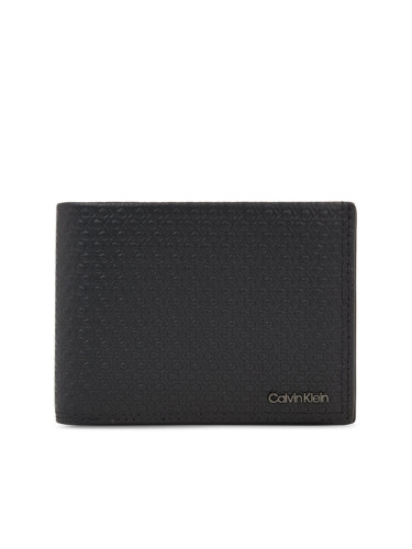 Calvin Klein Мъжки портфейл Minimalism Trifold 10Cc W/Coin K50K510902 Черен