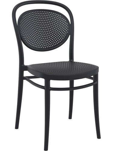 Пластмасов градински стол  45/52/85см- полипропилен с фибро стъкло, черен