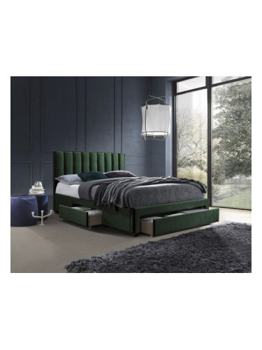 Легло с чекмеджета - тъмно зелено