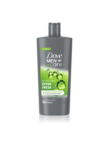 Dove Men+Care Extra Fresh освежаващ душ гел за лице, тяло и коса 700 мл.