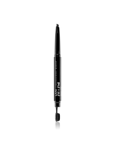 NYX Professional Makeup Fill & Fluff помада за вежди с молив цвят 08 - Black 0,2 гр.