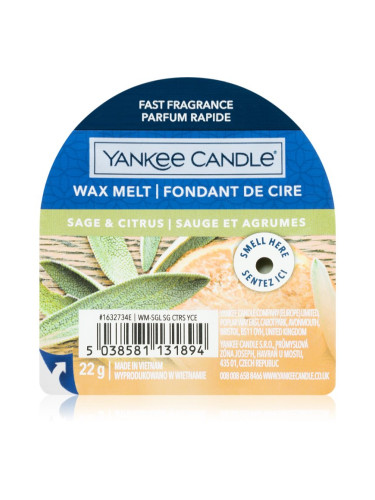 Yankee Candle Sage & Citrus восък за арома-лампа 22 гр.