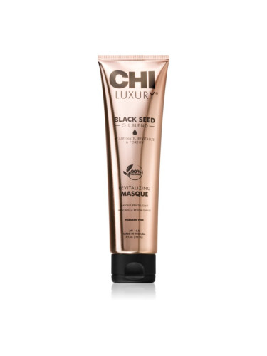 CHI Luxury Black Seed Oil Revitalizing Masque дълбокопочистваща маска за суха и увредена коса 148 мл.
