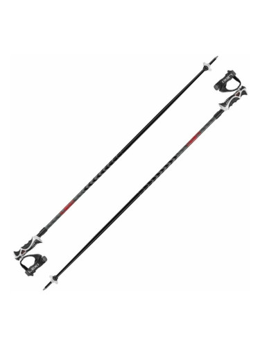 Leki Hot Shot S Eloxal Black/Anodized Grey/Bright Red 120 cm Щеки за ски