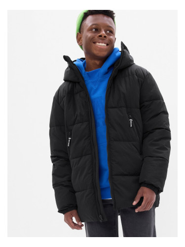 Black Boys' Winter Quilted Jacket GAP Teen
