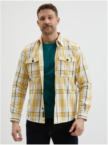 White-yellow plaid overshirt ONLY & SONS Milo