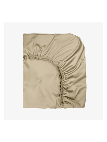 Чаршаф с ластик ТАУПЕ, 100% Памучен сатен, 200/200/25 см