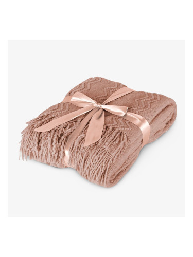 Плетено Одеяло 100% Акрил, 130/170 см, Мерилин ПЕПЕЛ ОТ РОЗИ