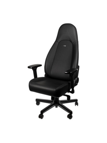 Геймърски стол noblechairs ICON Black Edition, хибридна еко кожа, алуминиева база, 4D подлакътници, до 150 кг, черен