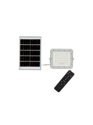 LED Екстериорен соларен прожектор LED/10W/3,2V IP65 6400K бял + д.у.