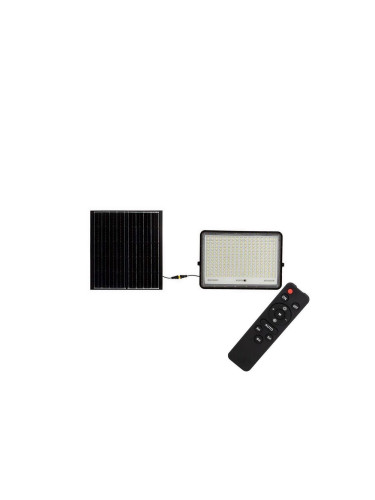 LED Екстериорен соларен прожектор LED/30W/3,2V 6400K черен + д.у.