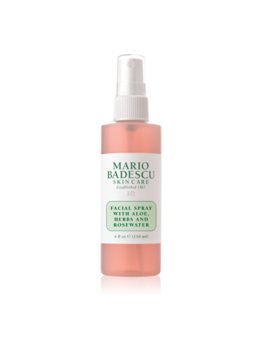 Mario Badescu Facial Spray with Aloe, Herbs and Rosewater тонизираща мълга за лице за освежаване и хидратация 118 мл.