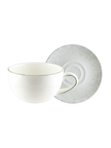 Порцеланова чаша с чинийка за чай Iris 250 мл, Bonna