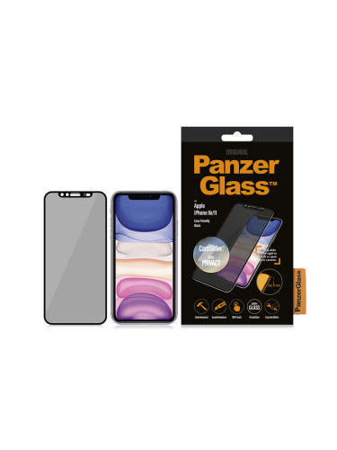 Стъклен протектор PanzerGlass за Apple Iphone XR/11 CaseFriendly CamSlider Privacy, Black