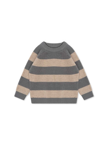 Детски вълнен пуловер Konges Sløjd в сиво