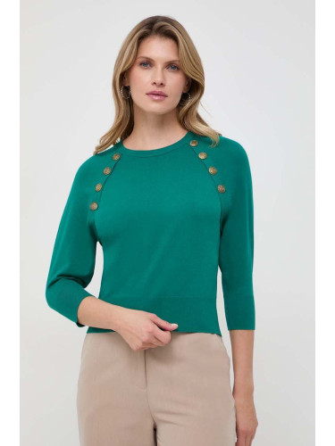 Пуловер Marella дамски в зелено от лека материя