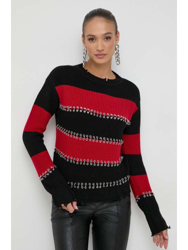 Вълнен пуловер Patrizia Pepe дамски в черно