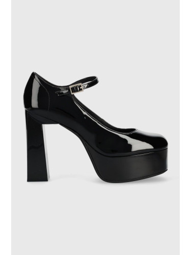 Обувки с дебел ток Armani Exchange в черно с дебел ток XDE011.XV752.00002