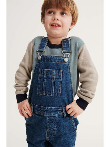 Детски памучен пуловер Liewood в синьо от лека материя