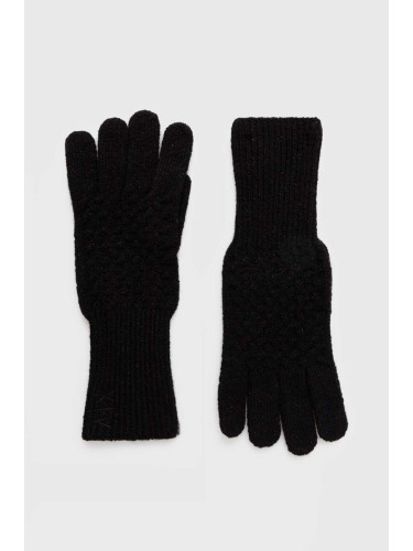 Ръкавици с вълна Armani Exchange в черно