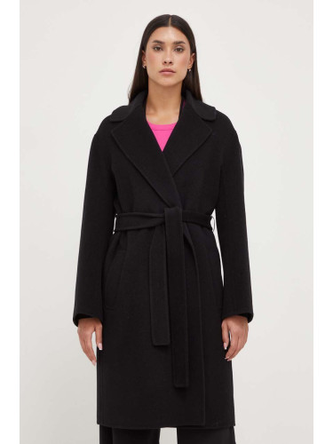 Вълнено палто Pinko в черно преходен модел 101686.Y27P