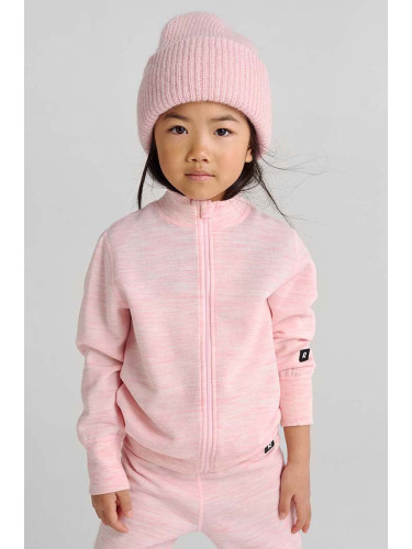 Детска шапка с вълна Reima Pilvinen в розово