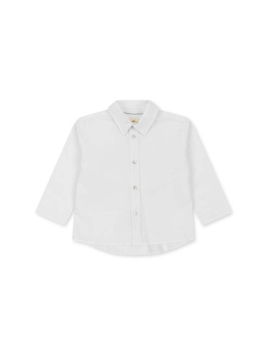 Детска памучна риза Konges Sløjd в бяло