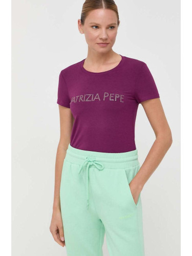 Тениска Patrizia Pepe в лилаво