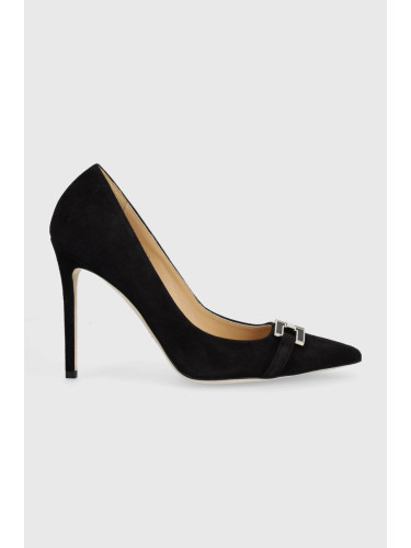 Велурени обувки с висок ток Elisabetta Franchi в черно SA47B36E2