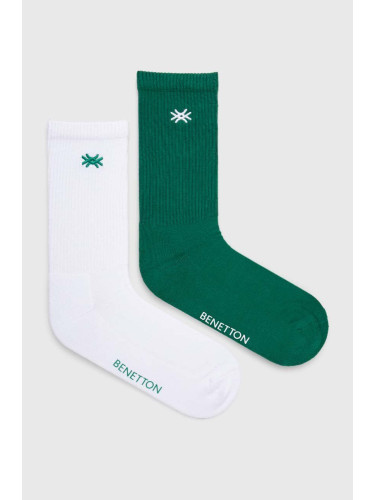 Чорапи United Colors of Benetton (2 броя) в зелено