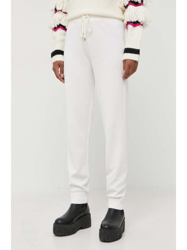 Спортен панталон Pinko в бяло с изчистен дизайн
