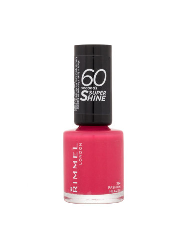 Rimmel London 60 Seconds Super Shine Лак за нокти за жени 8 ml Нюанс 324 Fashion Heaven